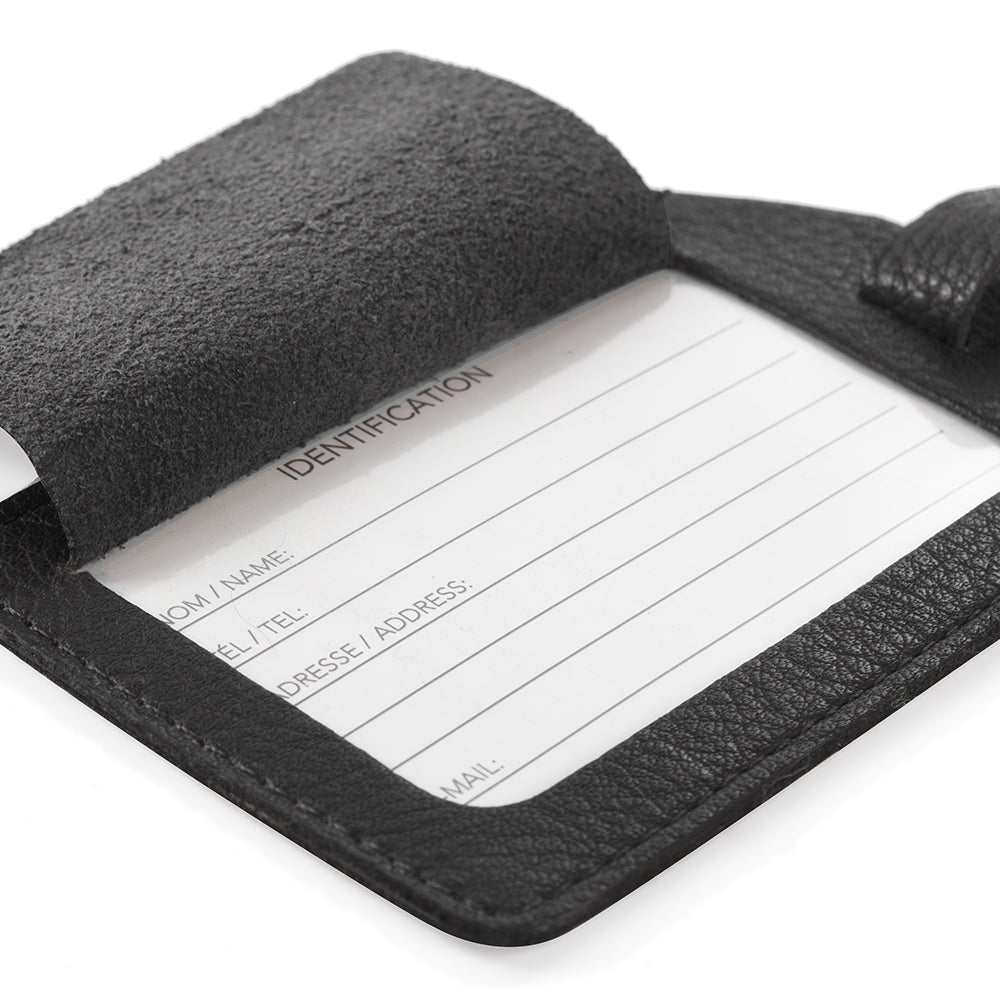 Etiquette de bagage en cuir